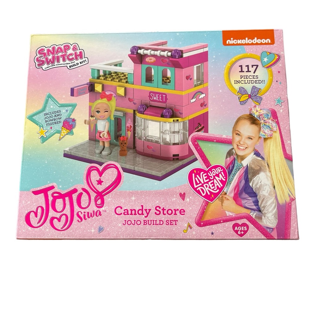 Snap & Switch Nickelodeon JoJo Siwa Candy Store Building Set 117 pcs & Figures